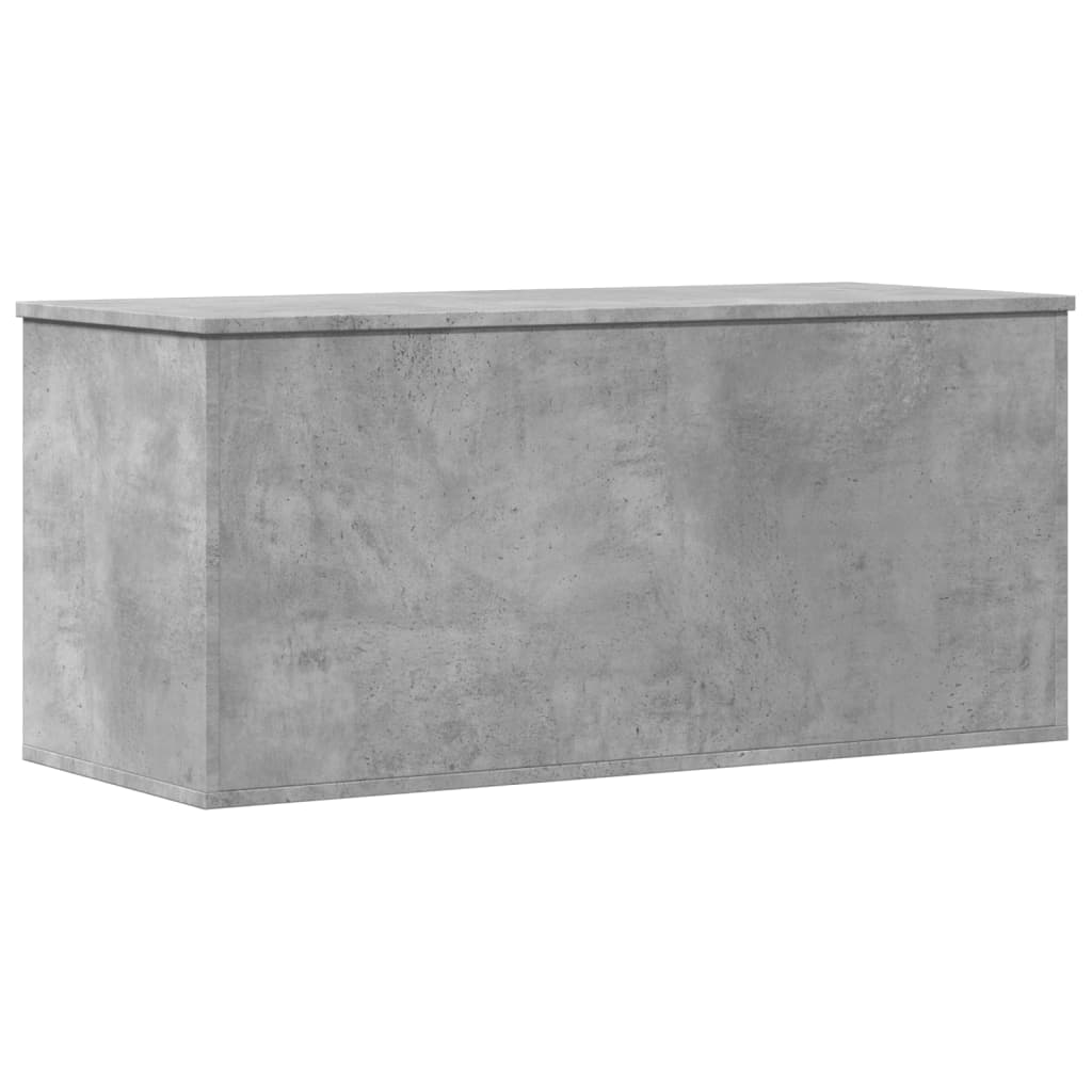 vidaXL Caja de almacenaje madera ingeniería gris hormigón 100x42x46 cm