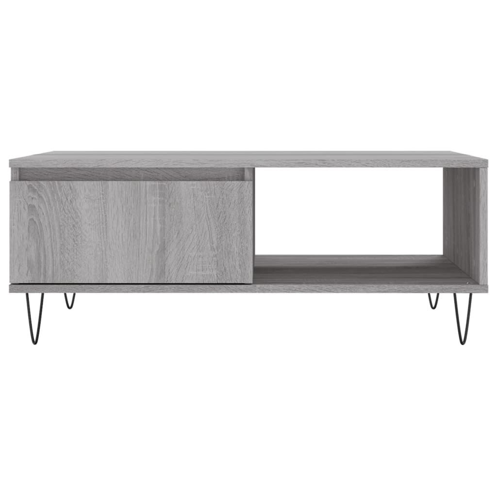 vidaXL Mesa de centro madera de ingeniería gris Sonoma 90x60x35 cm