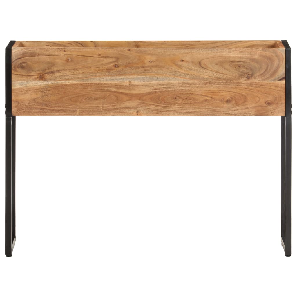 vidaXL Jardinera de madera maciza de acacia 90x20x68 cm