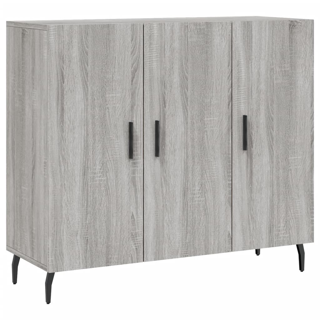 vidaXL Aparador de madera de ingeniería gris Sonoma 90x34x80 cm