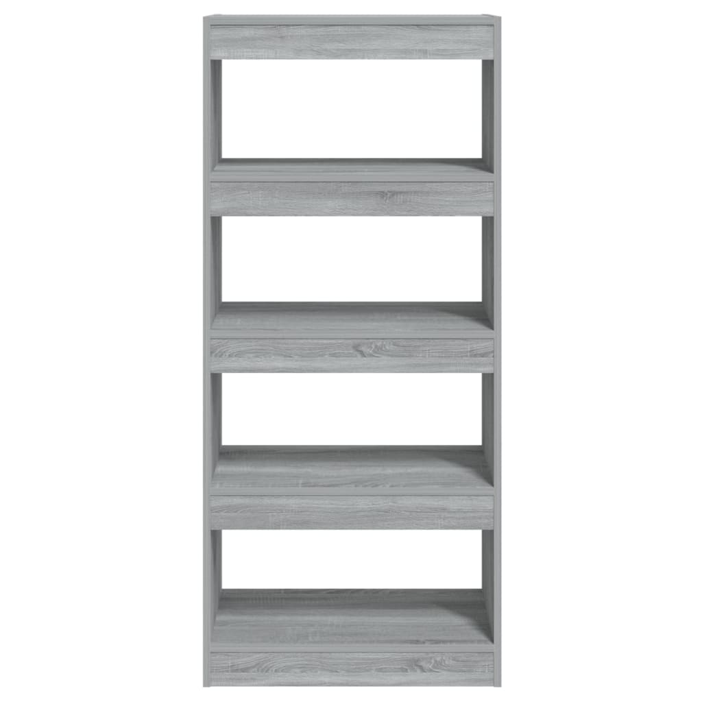 vidaXL Estantería madera contrachapada gris Sonoma 60x30x135 cm