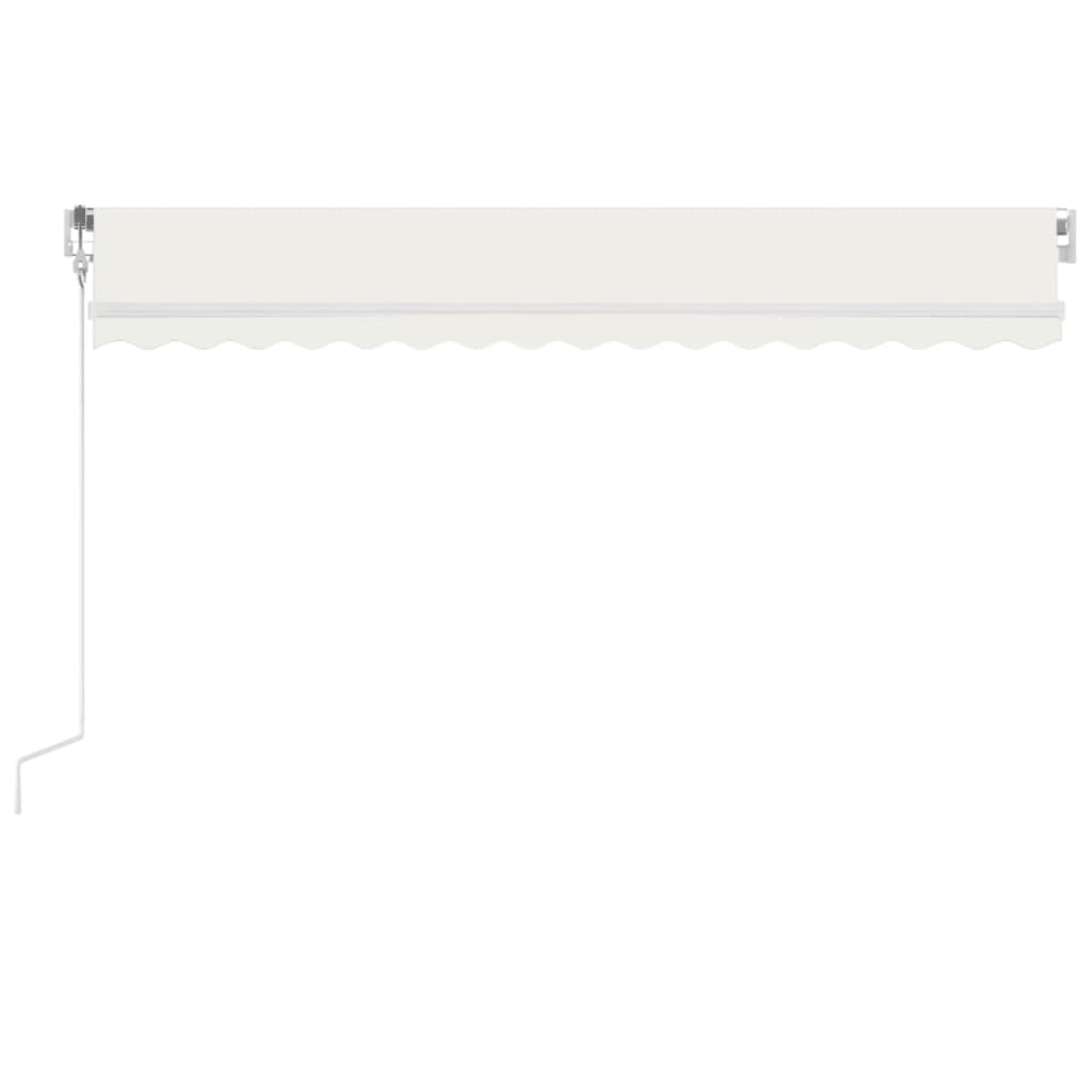 vidaXL Toldo automático con LED y sensor de viento crema 400x350 cm