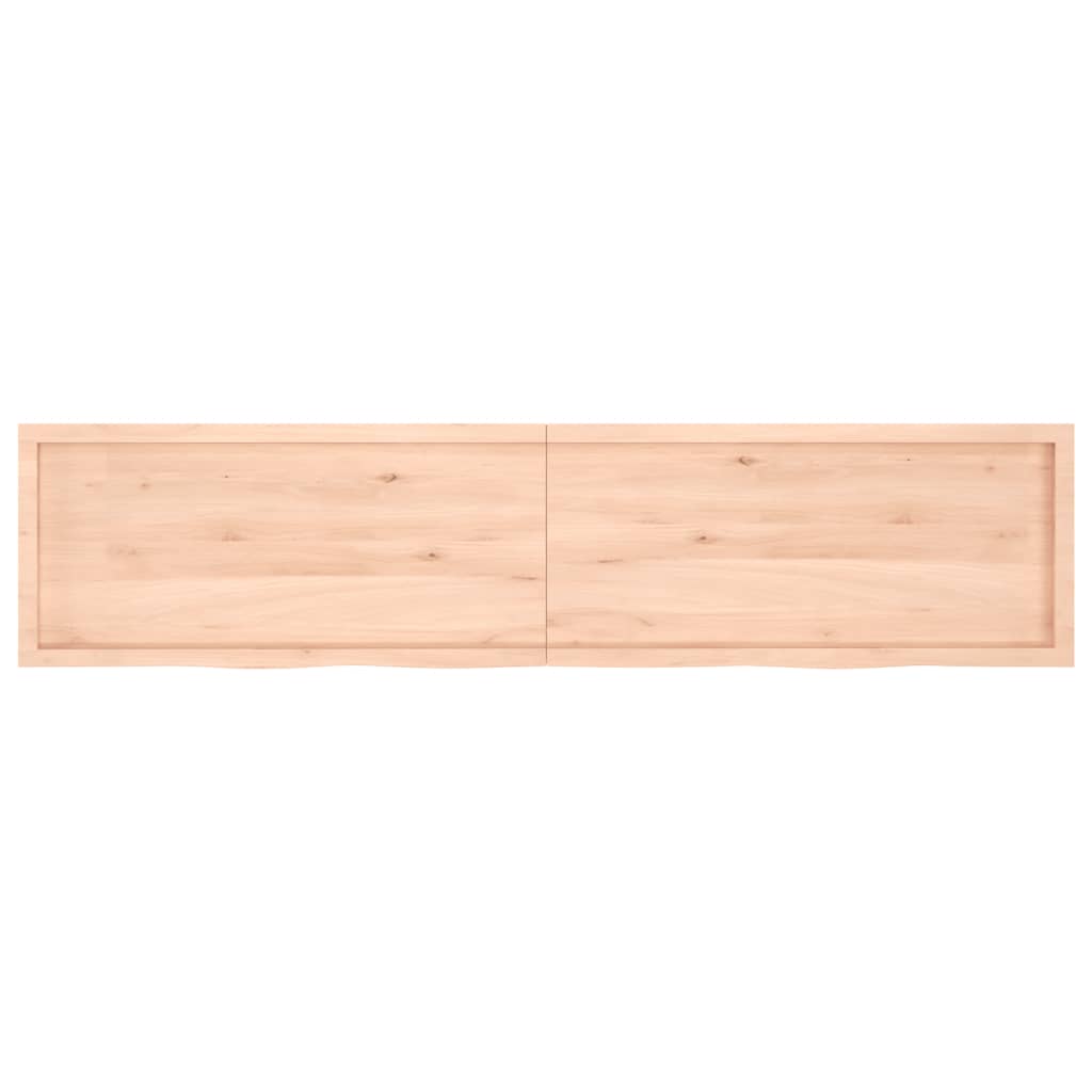 vidaXL Encimera de baño madera maciza sin tratar 220x50x(2-6) cm