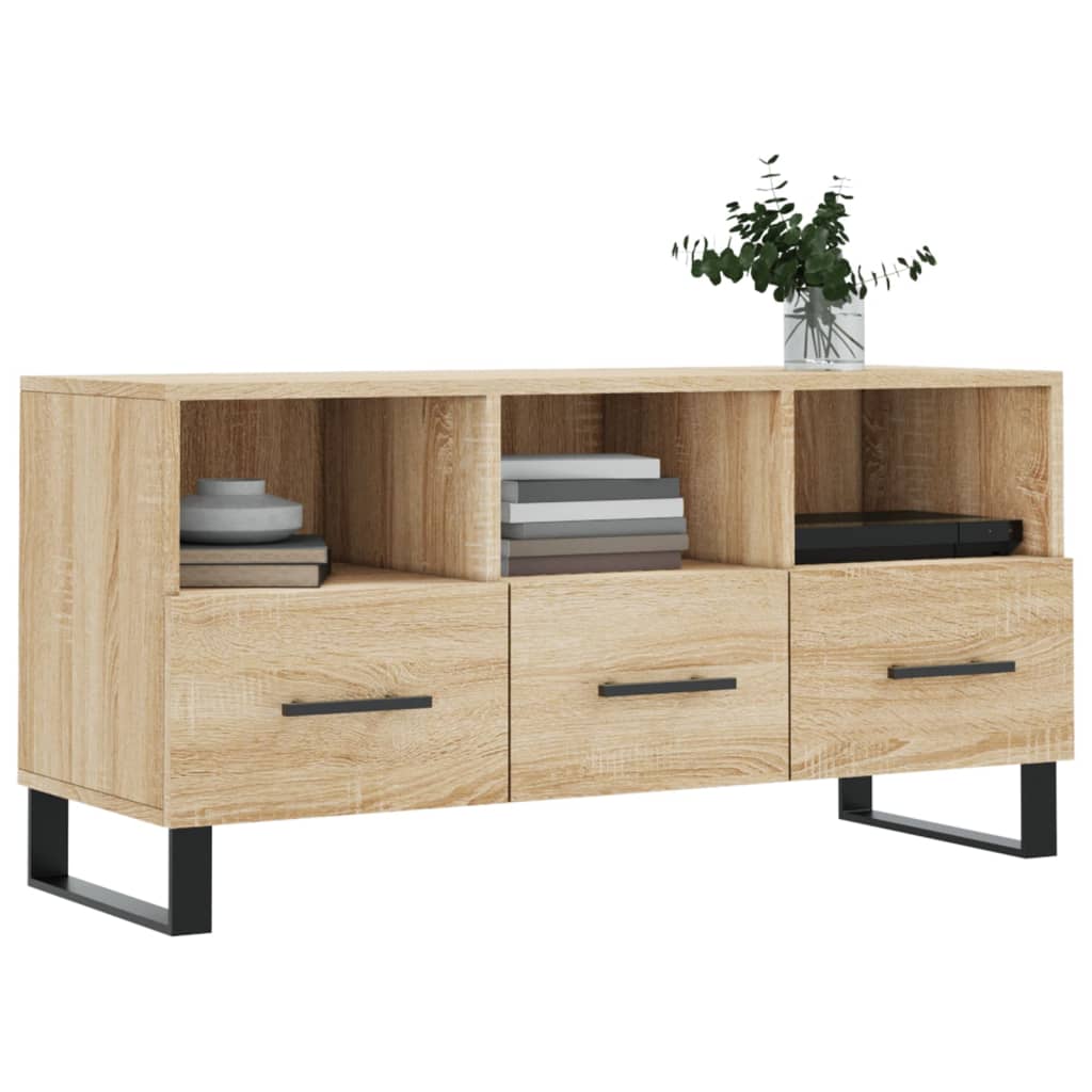 vidaXL Mueble de TV madera de ingeniería roble Sonoma 102x36x50 cm