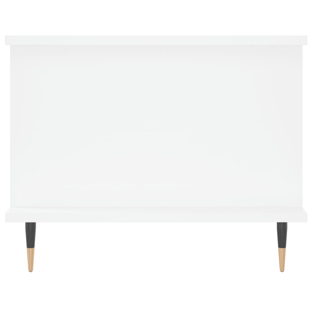 vidaXL Mesa de centro madera contrachapada blanco 90x50x40 cm