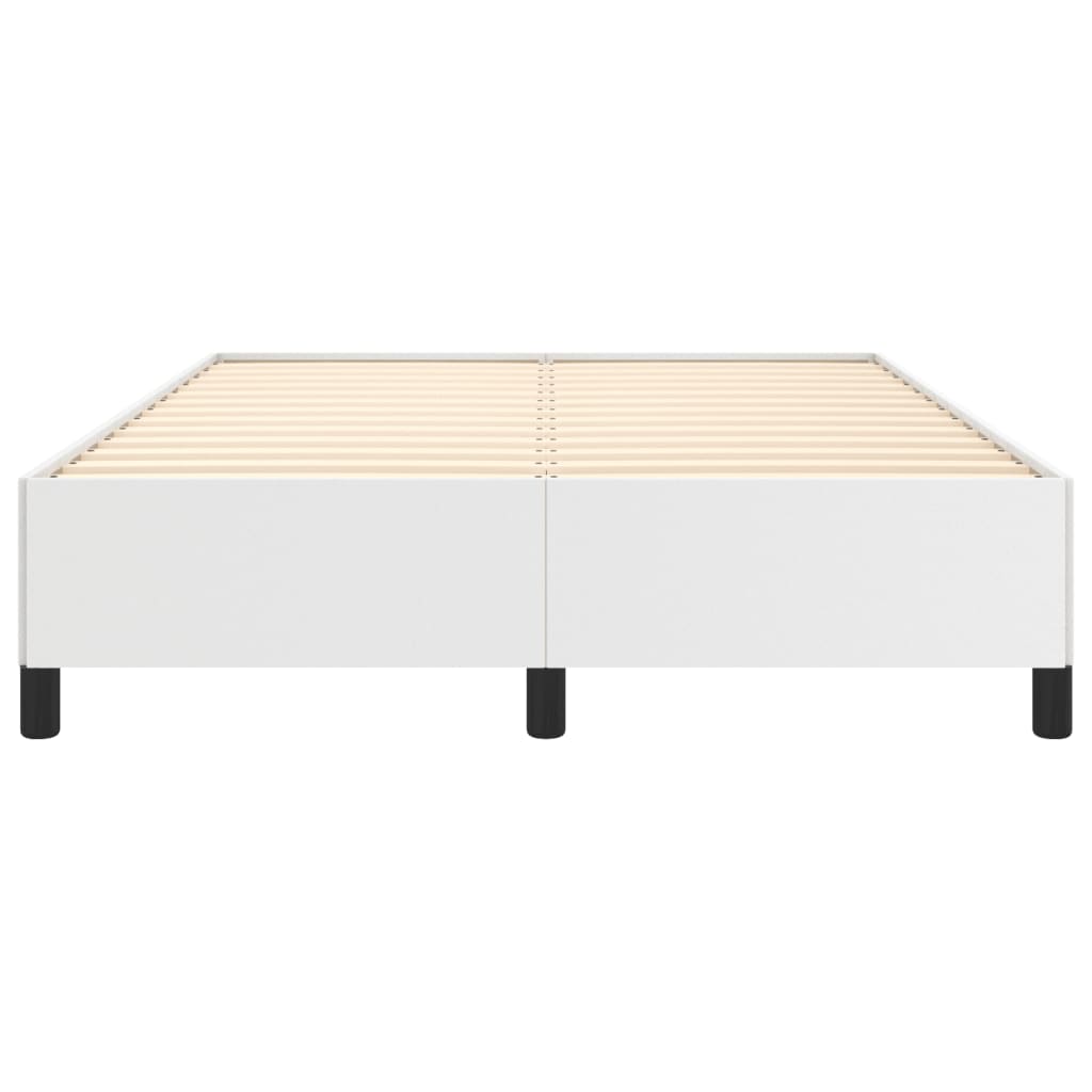 vidaXL Estructura de cama sin colchón cuero sintético blanco 140x190cm