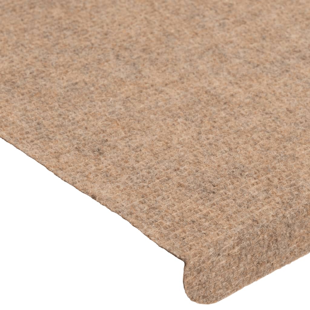 vidaXL Alfombrillas autoadhesivas de escalera 15 uds 65x24,5x3,5 cm