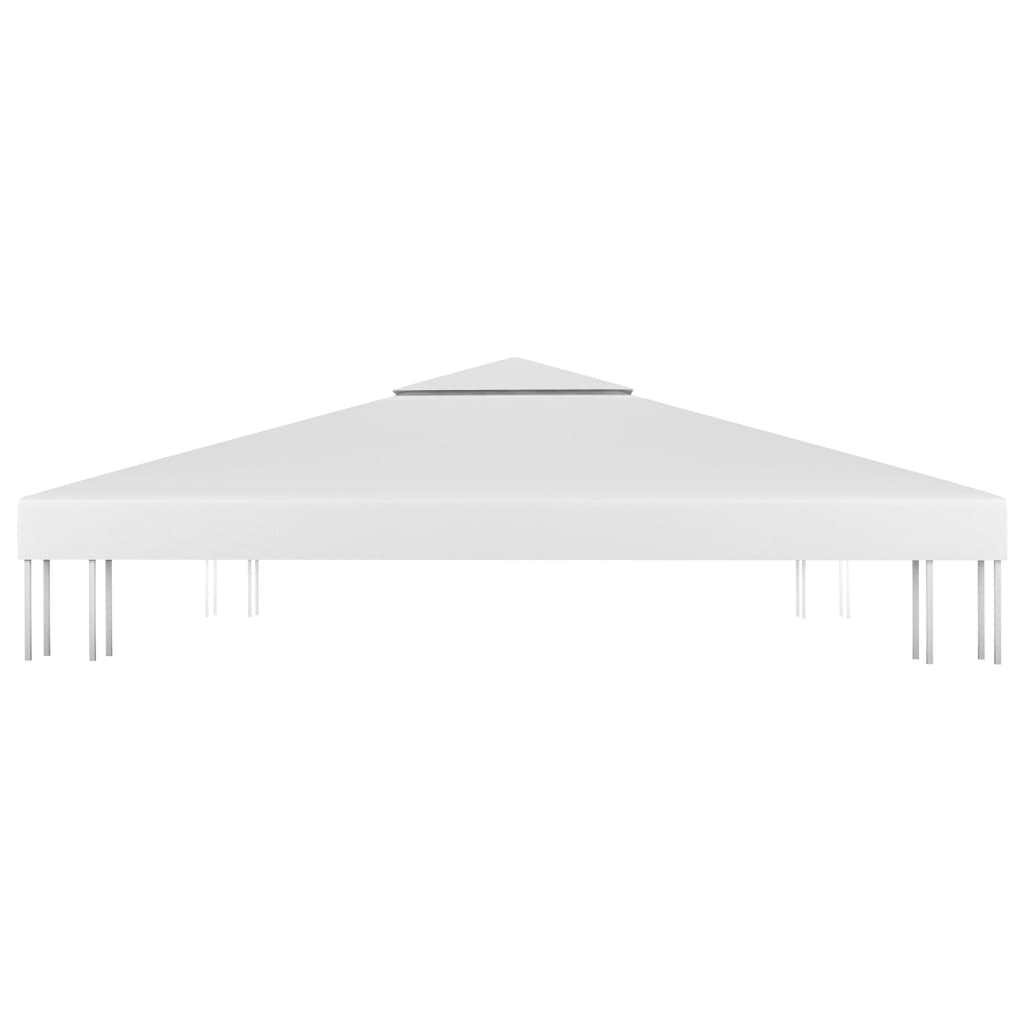 vidaXL Toldo de cenador 2 niveles 310 g/m² 4x3 m blanco