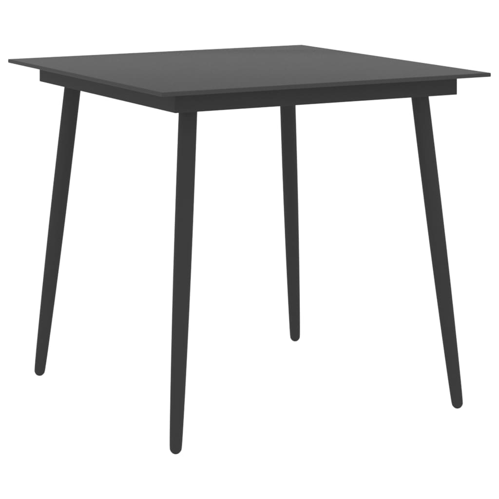 vidaXL Juego de comedor para jardín 5 piezas negro