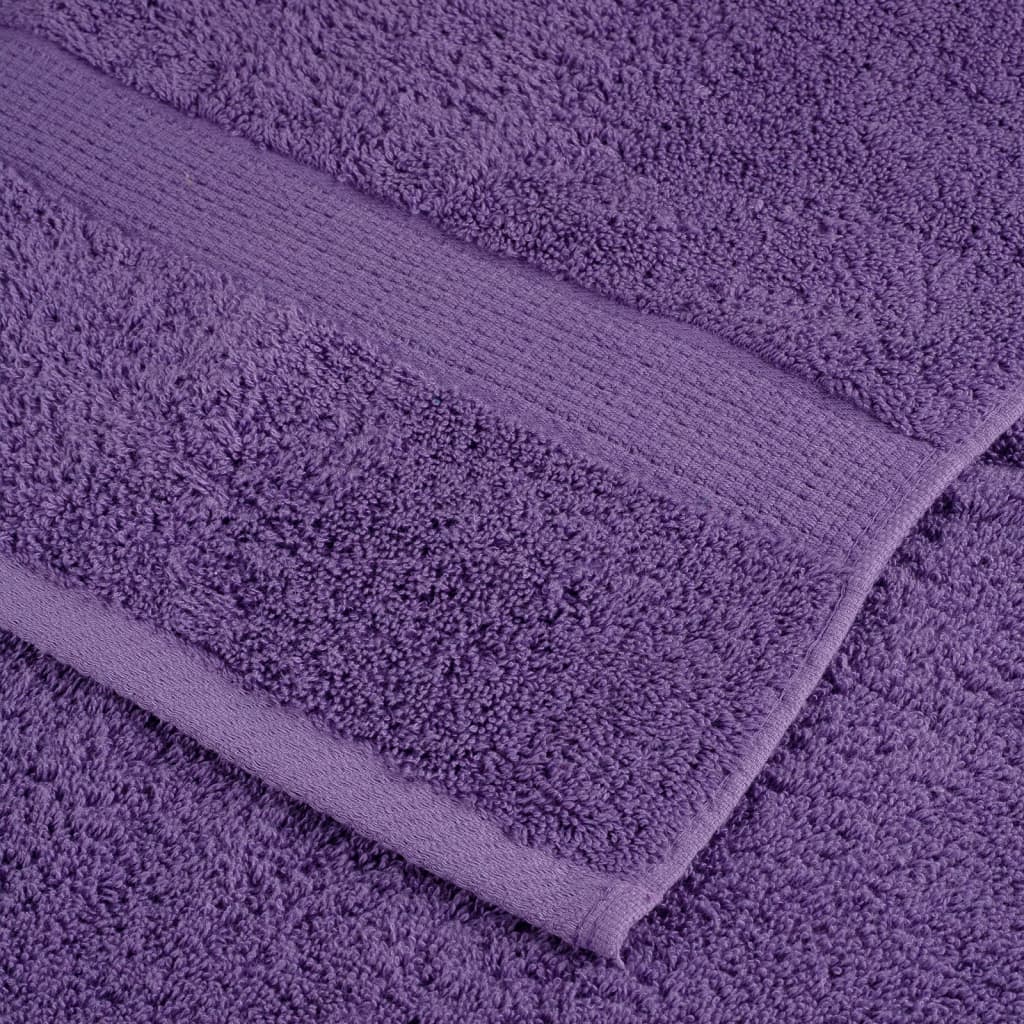 vidaXL Toallas de mano SOLUND 2 unidades morado 50x100 cm 600 gsm