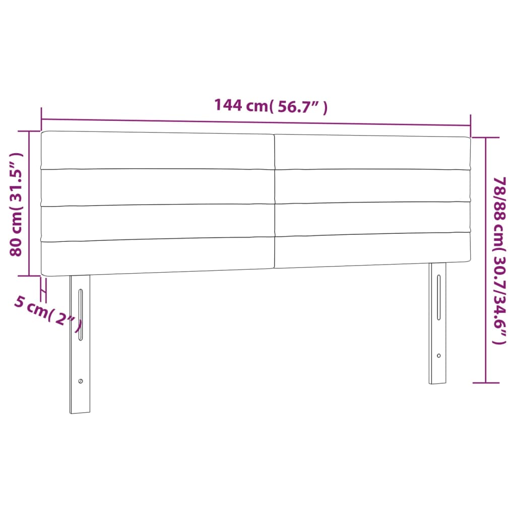 vidaXL Cabeceros 2 unidades terciopelo gris oscuro 72x5x78/88 cm