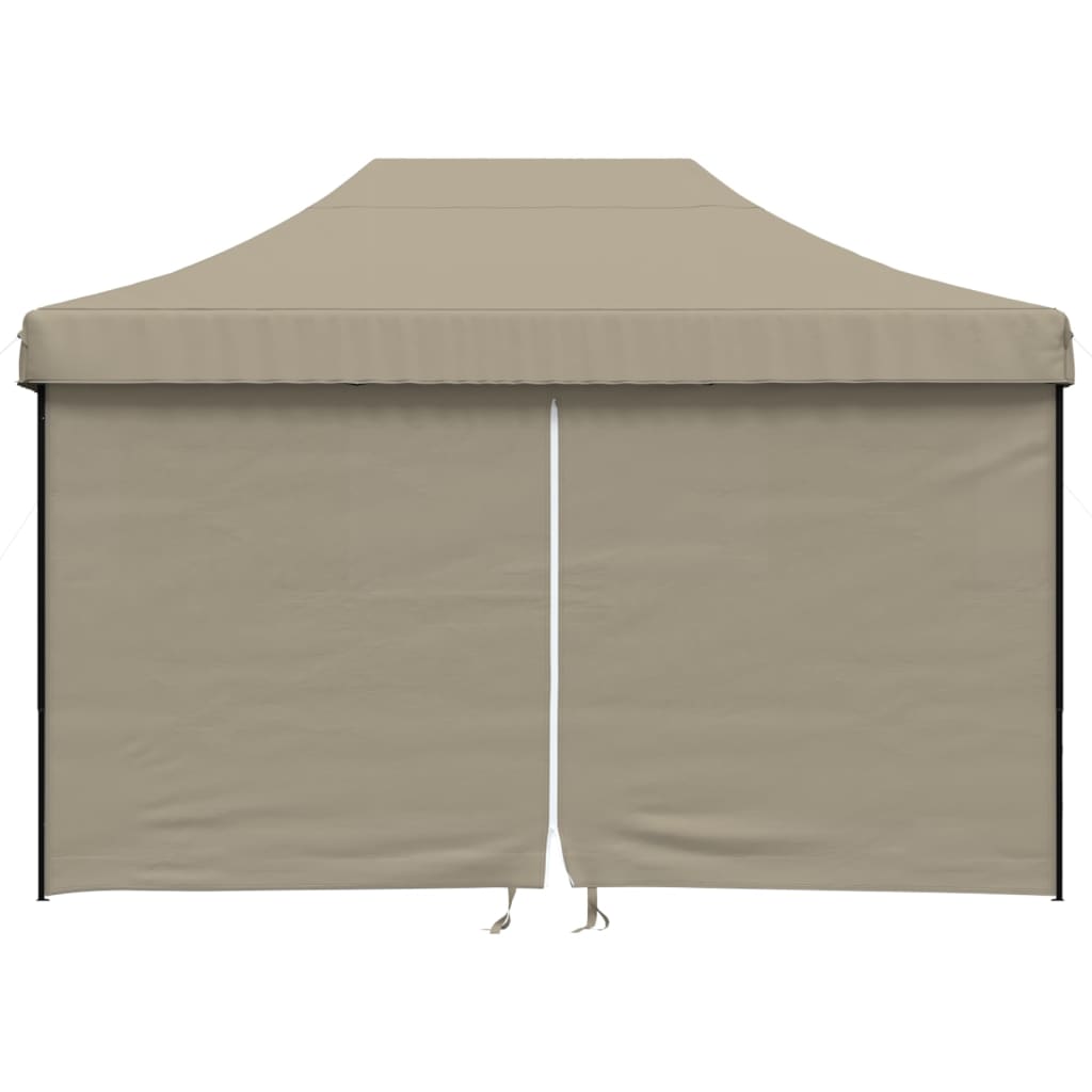 vidaXL Tienda de fiesta plegable Pop-Up con 4 paredes laterales taupe