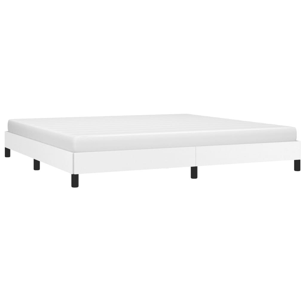 vidaXL Estructura de cama de cuero sintético blanco 200x200 cm