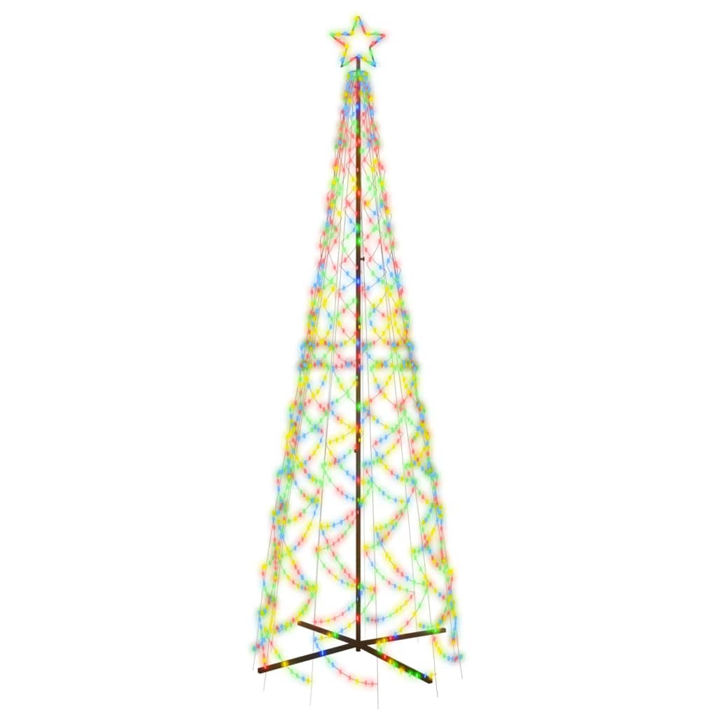 vidaXL Árbol de Navidad cónico 500 LED de colores 100x300 cm