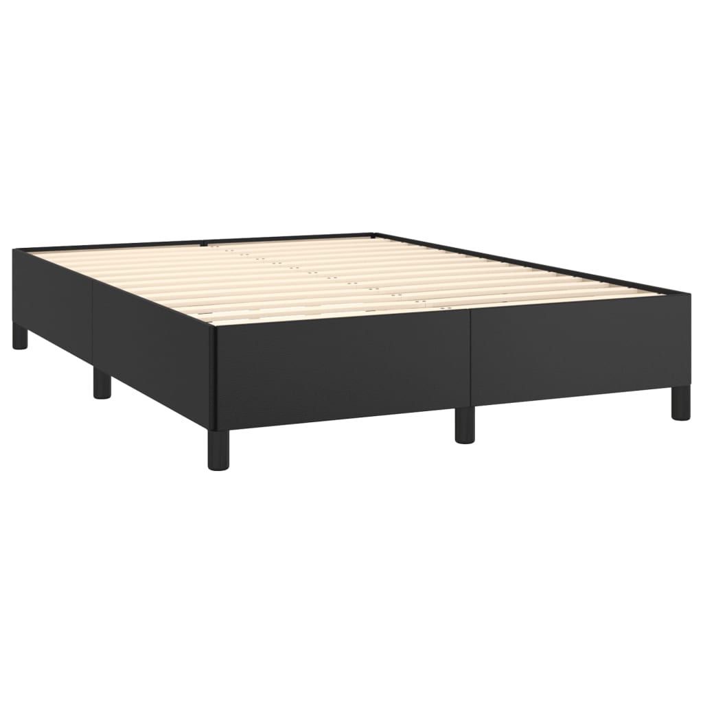 vidaXL Estructura de cama sin colchón cuero sintético negro 140x200 cm