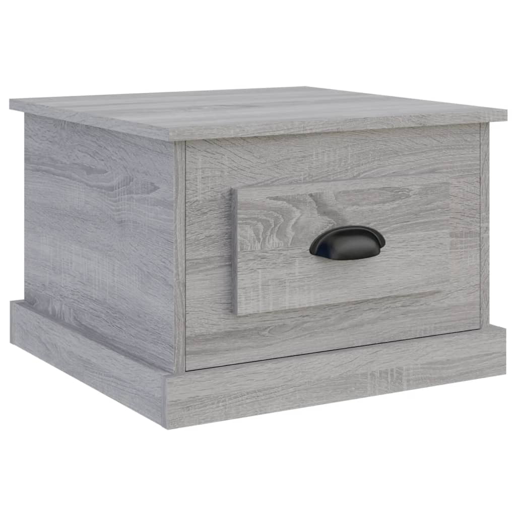 vidaXL Mesa de centro madera contrachapada gris Sonoma 50x50x35 cm