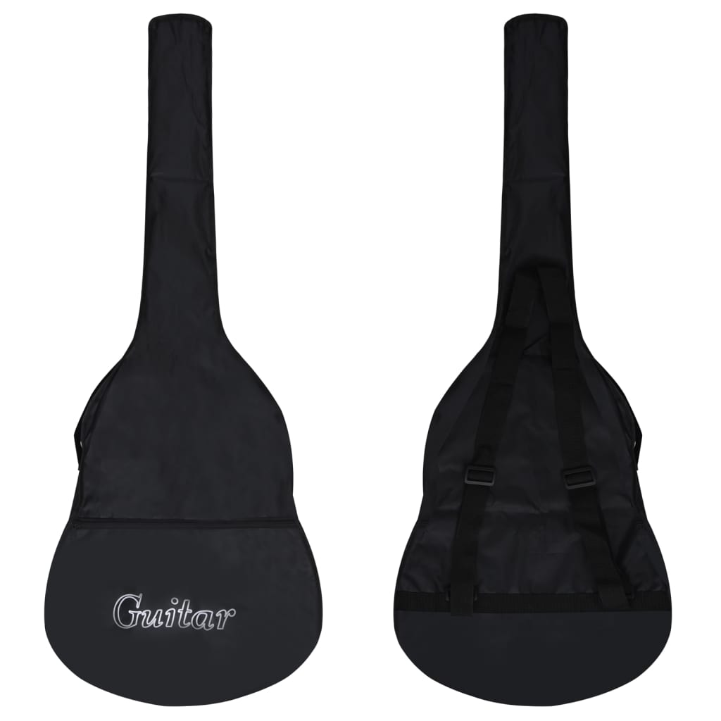 vidaXL Set de guitarra acústica 12 piezas con cutaway 6 cuerdas 38"