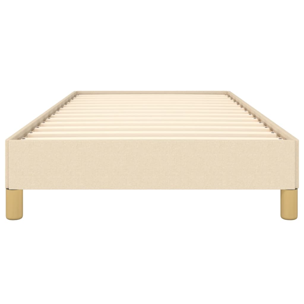 vidaXL Estructura de cama sin colchón tela crema 90x190 cm