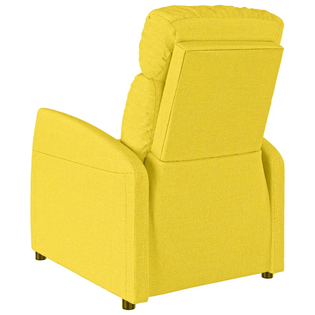 vidaXL Sillón elevable tela amarillo claro