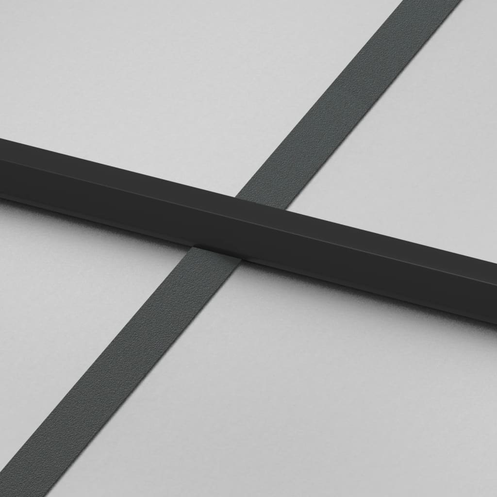 vidaXL Puerta interior delgada negra vidrio y aluminio 102,5x201,5 cm