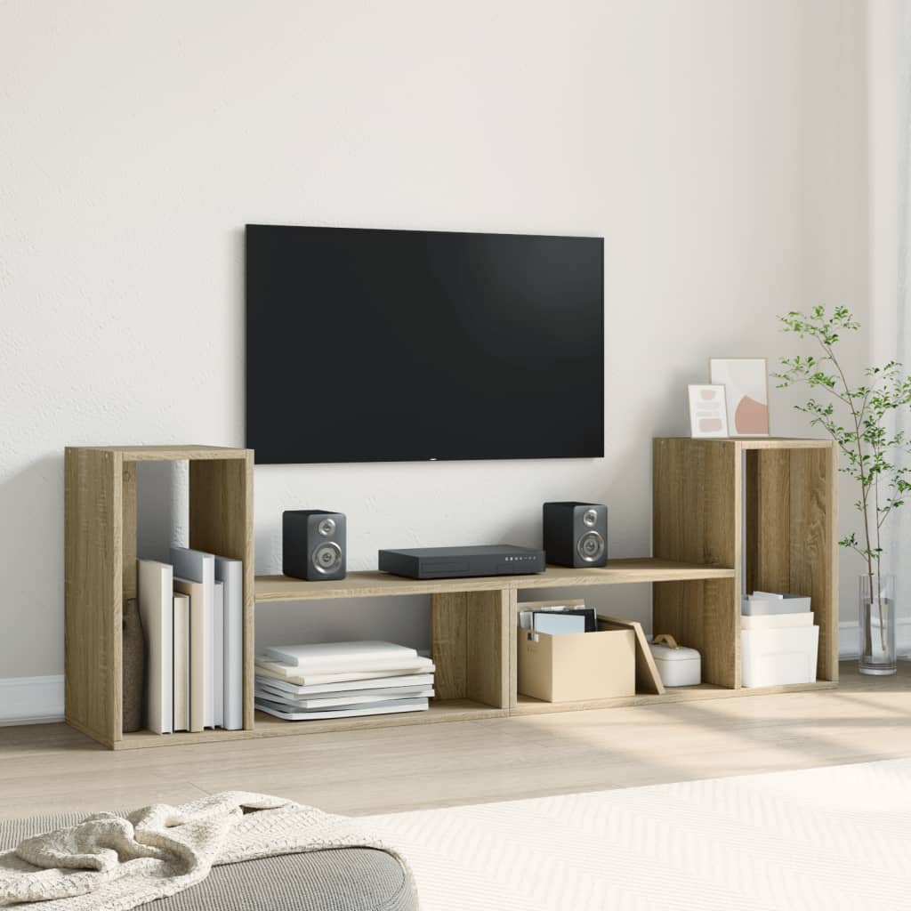 vidaXL Muebles de TV 2 uds madera ingeniería roble Sonoma 75x30x50 cm