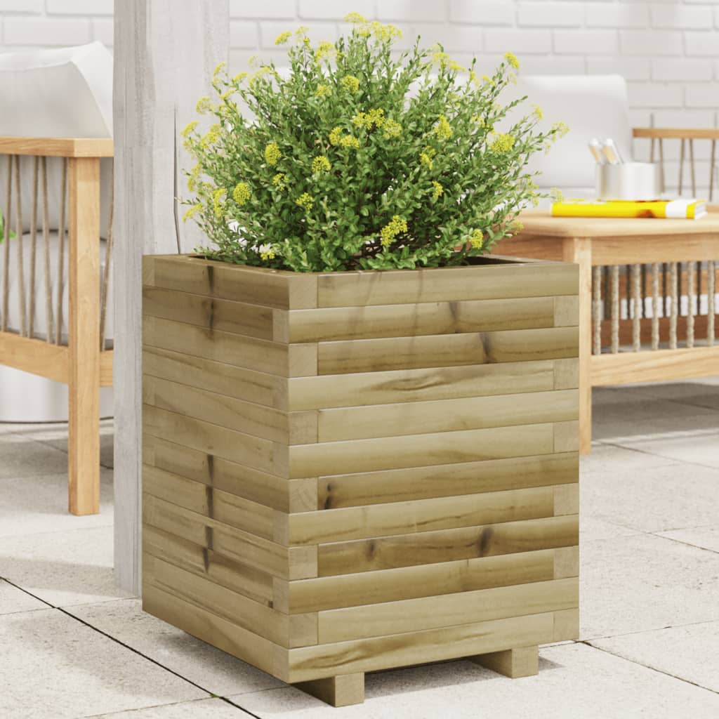 vidaXL Jardinera madera de pino impregnada 40x40x49,5 cm