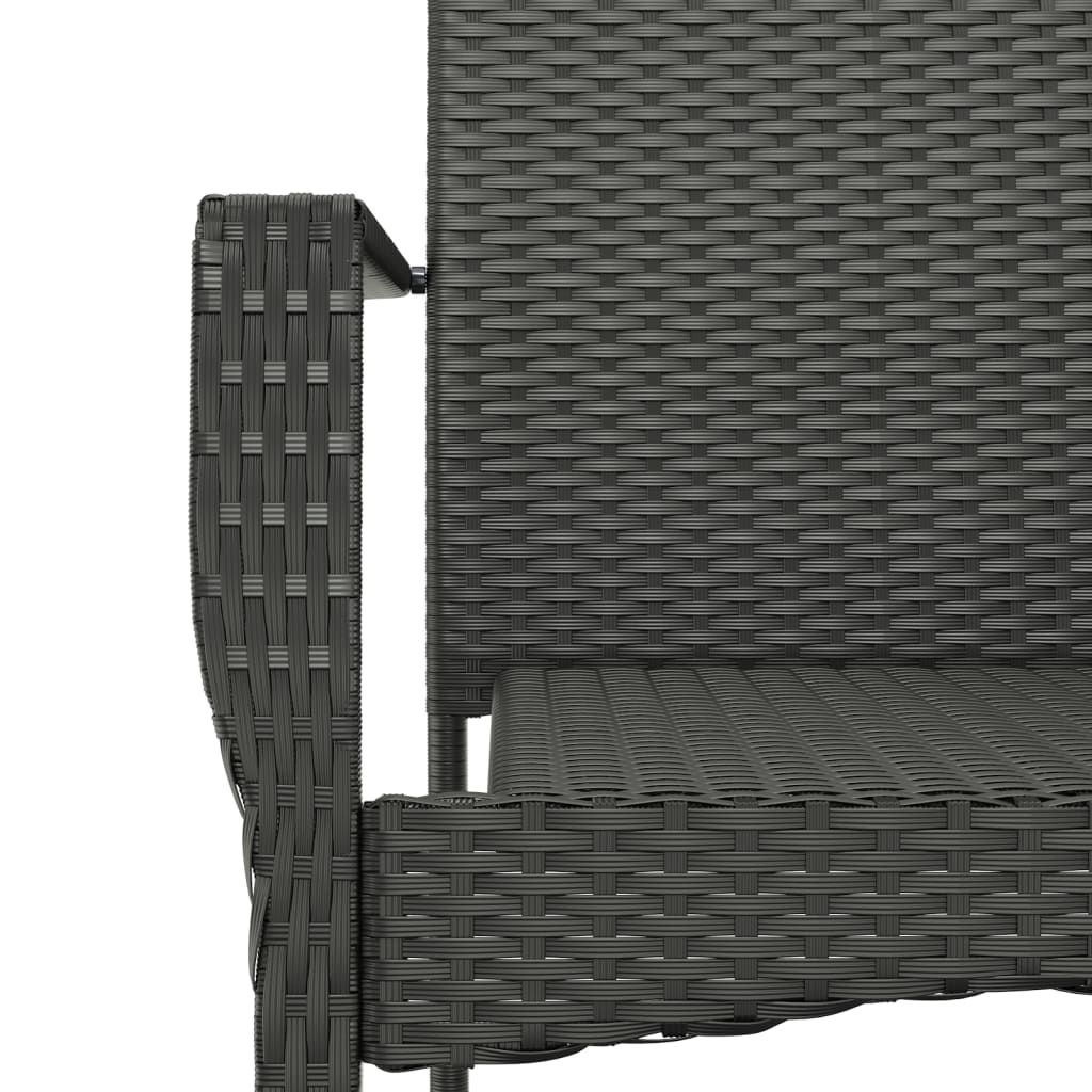 vidaXL Set de muebles jardín 5 pzas con cojines ratán sintético negro