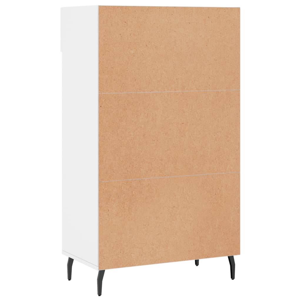 vidaXL Mueble zapatero madera contrachapada blanco brillo 60x35x105 cm