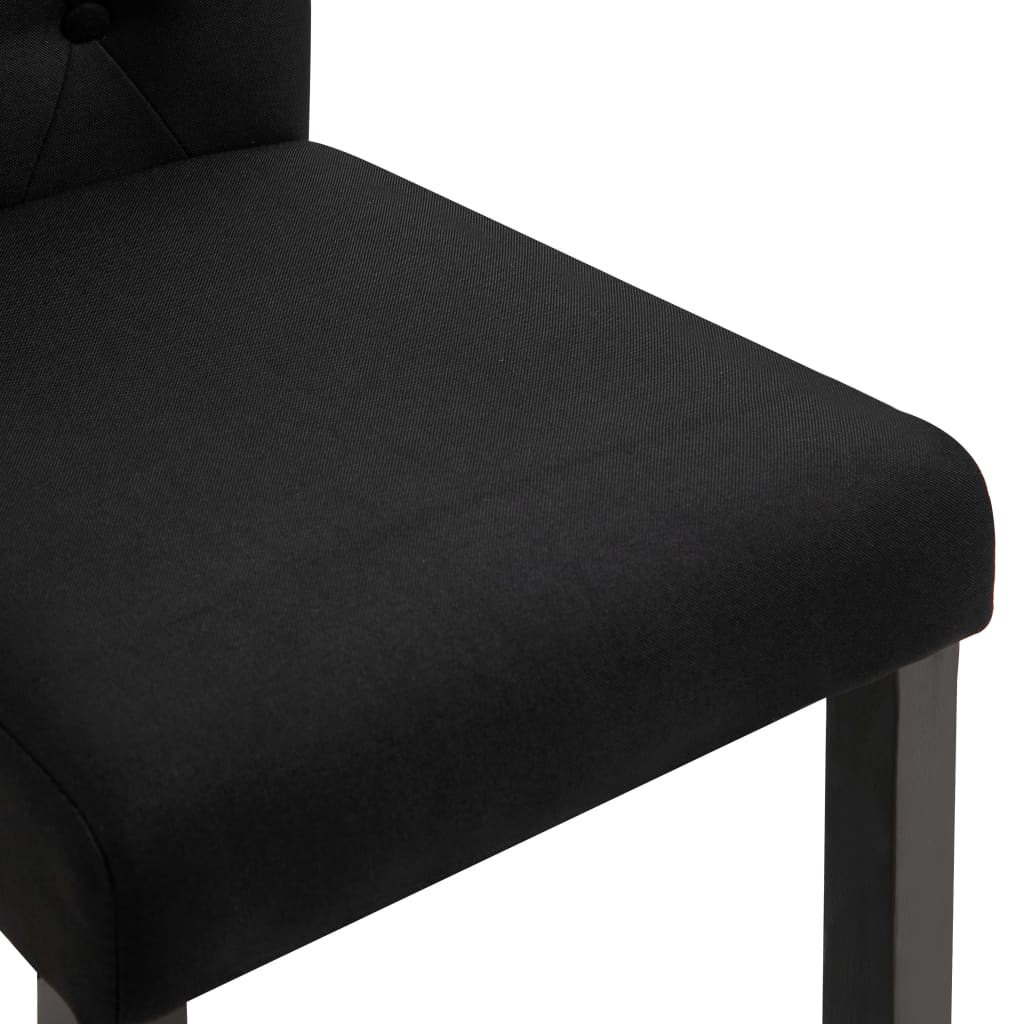 vidaXL Sillas de comedor 2 unidades tela negro