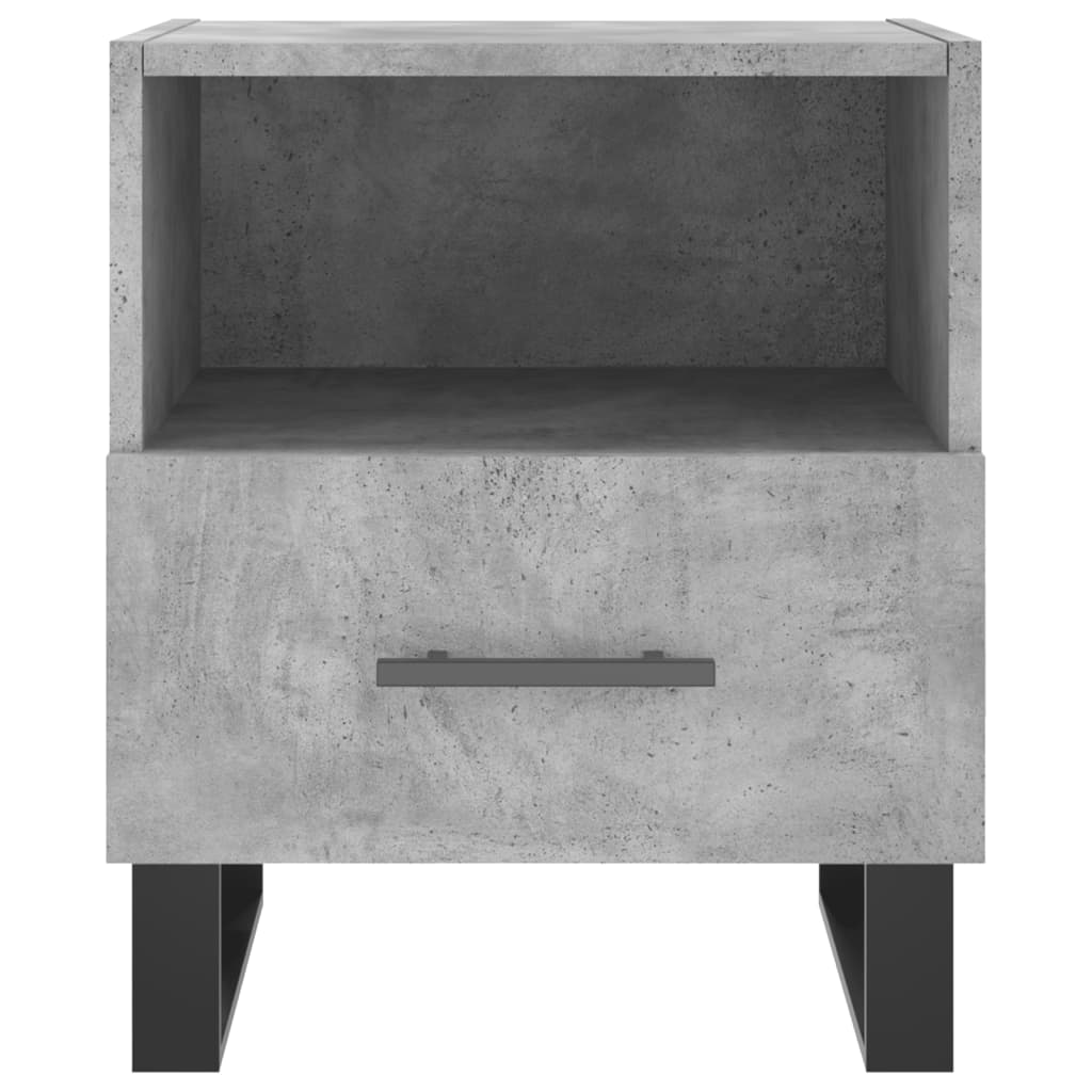 vidaXL Mesita de noche madera ingeniería gris hormigón 40x35x47,5 cm