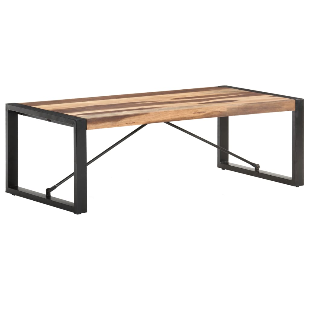 vidaXL Mesa de centro de madera maciza 120x60x40 cm