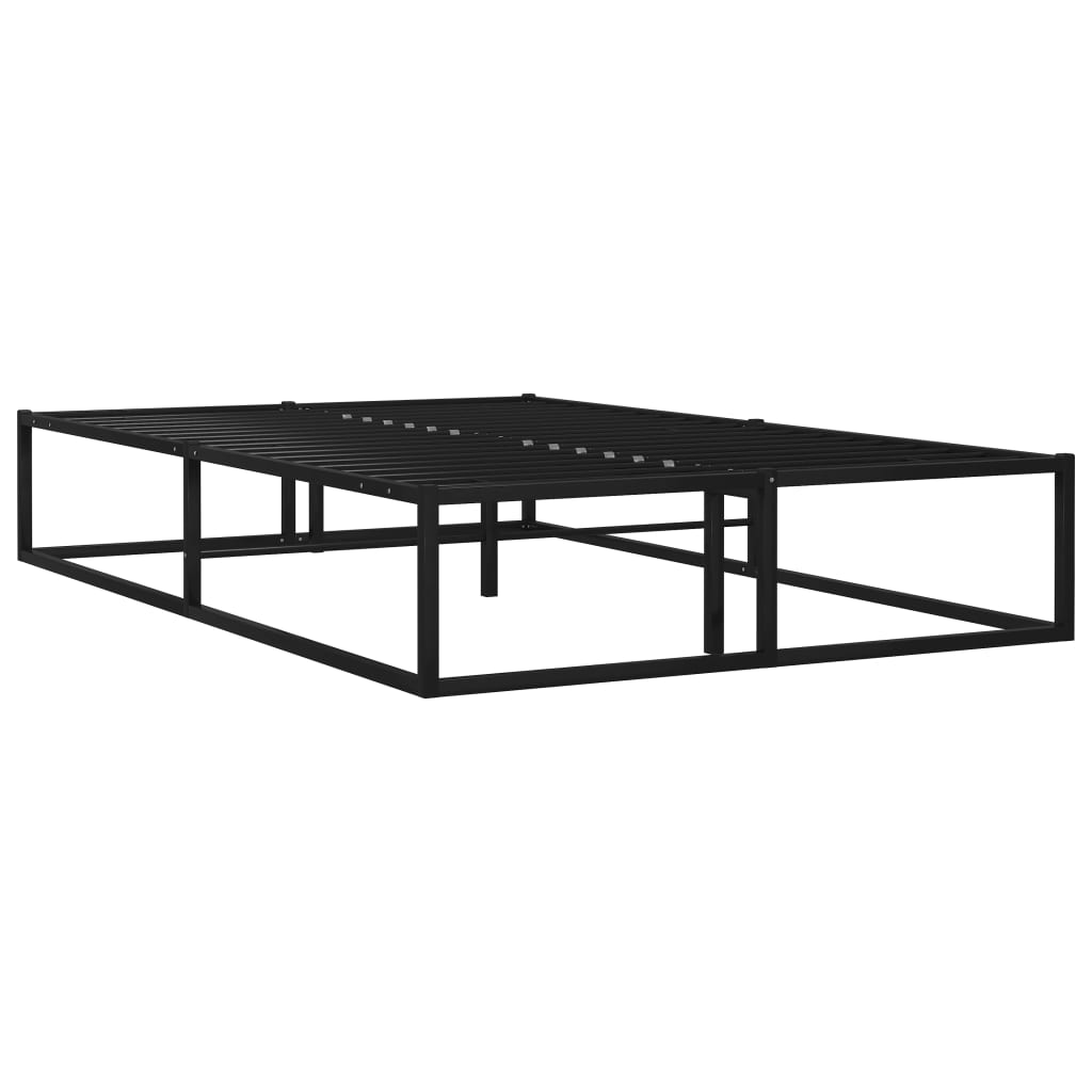 vidaXL Estructura de cama sin colchón metal negro 120x200 cm