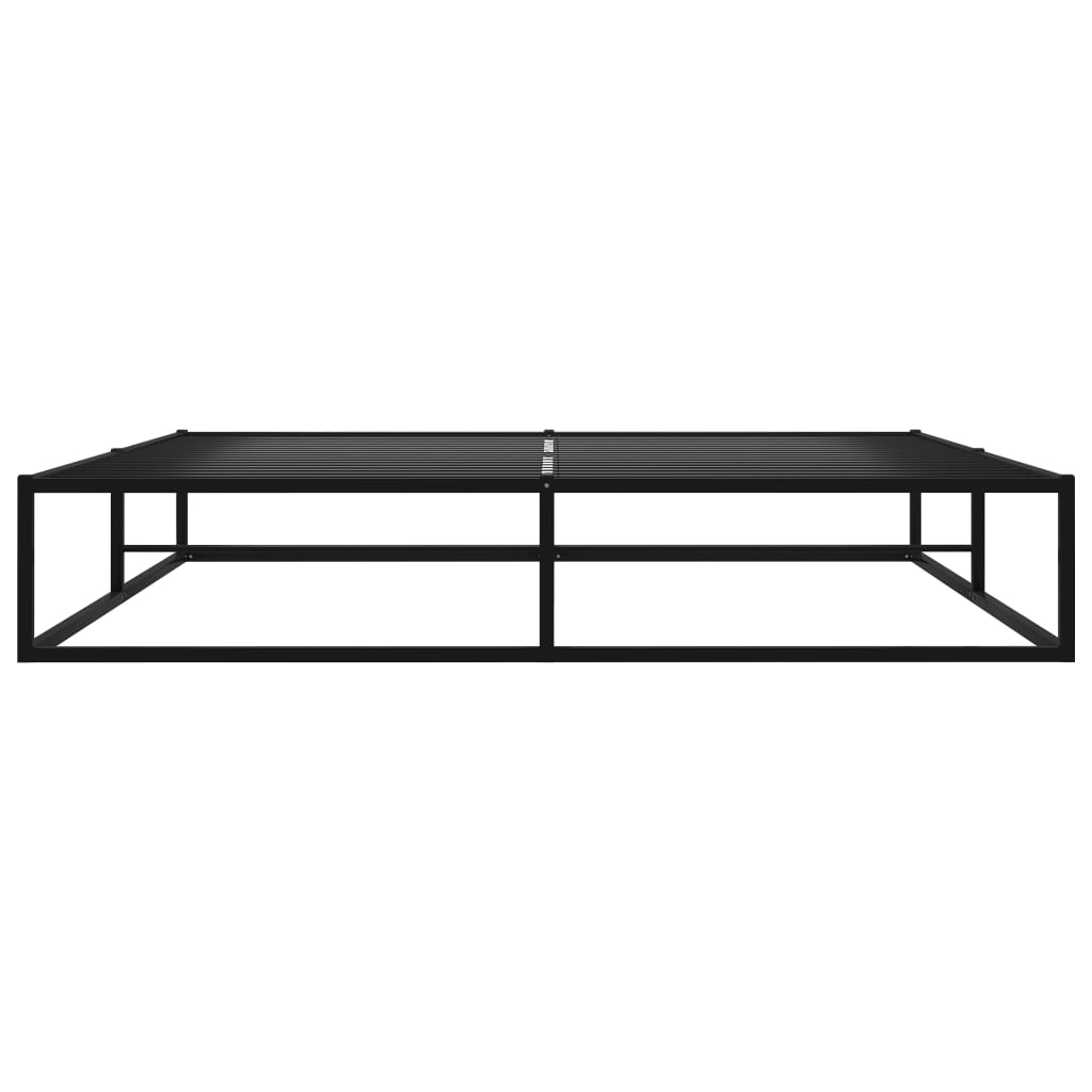 vidaXL Estructura de cama sin colchón metal negro 140x200 cm