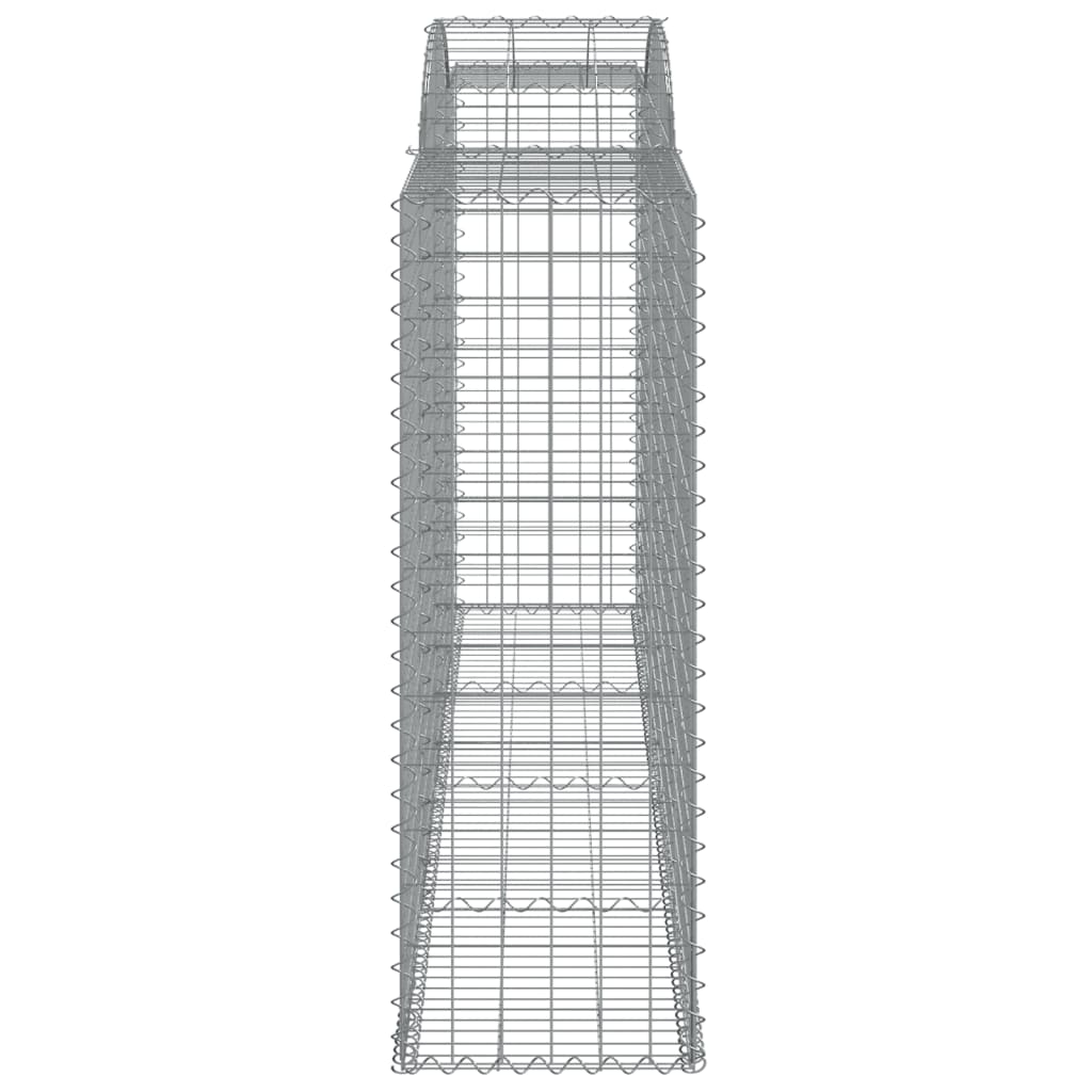 vidaXL Cestas gaviones 17 uds forma de arco hierro 300x50x140/160 cm