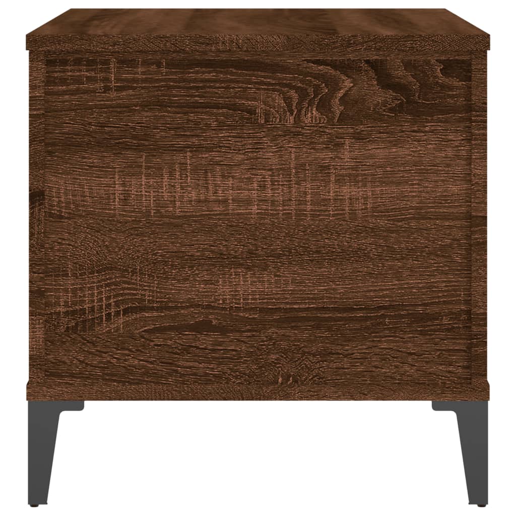 vidaXL Mesa de centro madera contrachapada roble marrón 60x44,5x45 cm