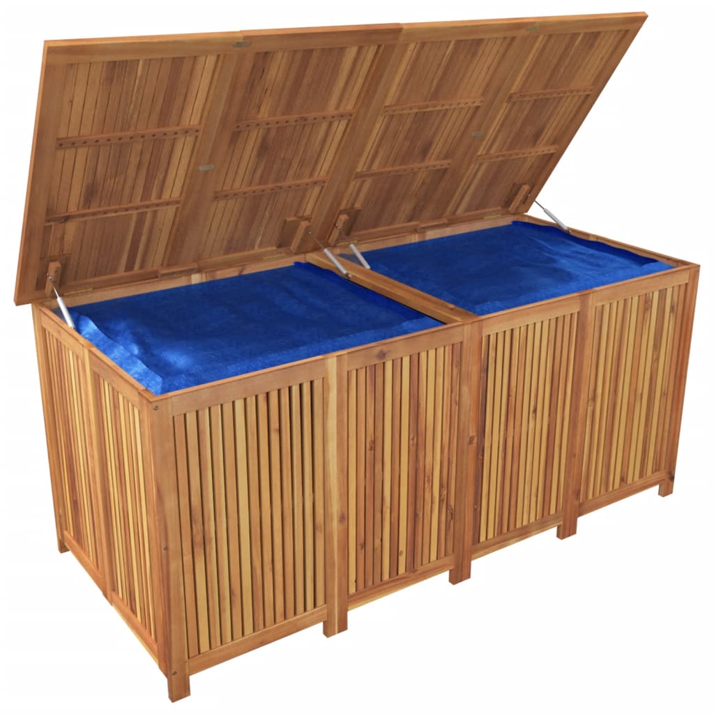 vidaXL Caja de almacenaje de jardín madera maciza acacia 175x80x75 cm