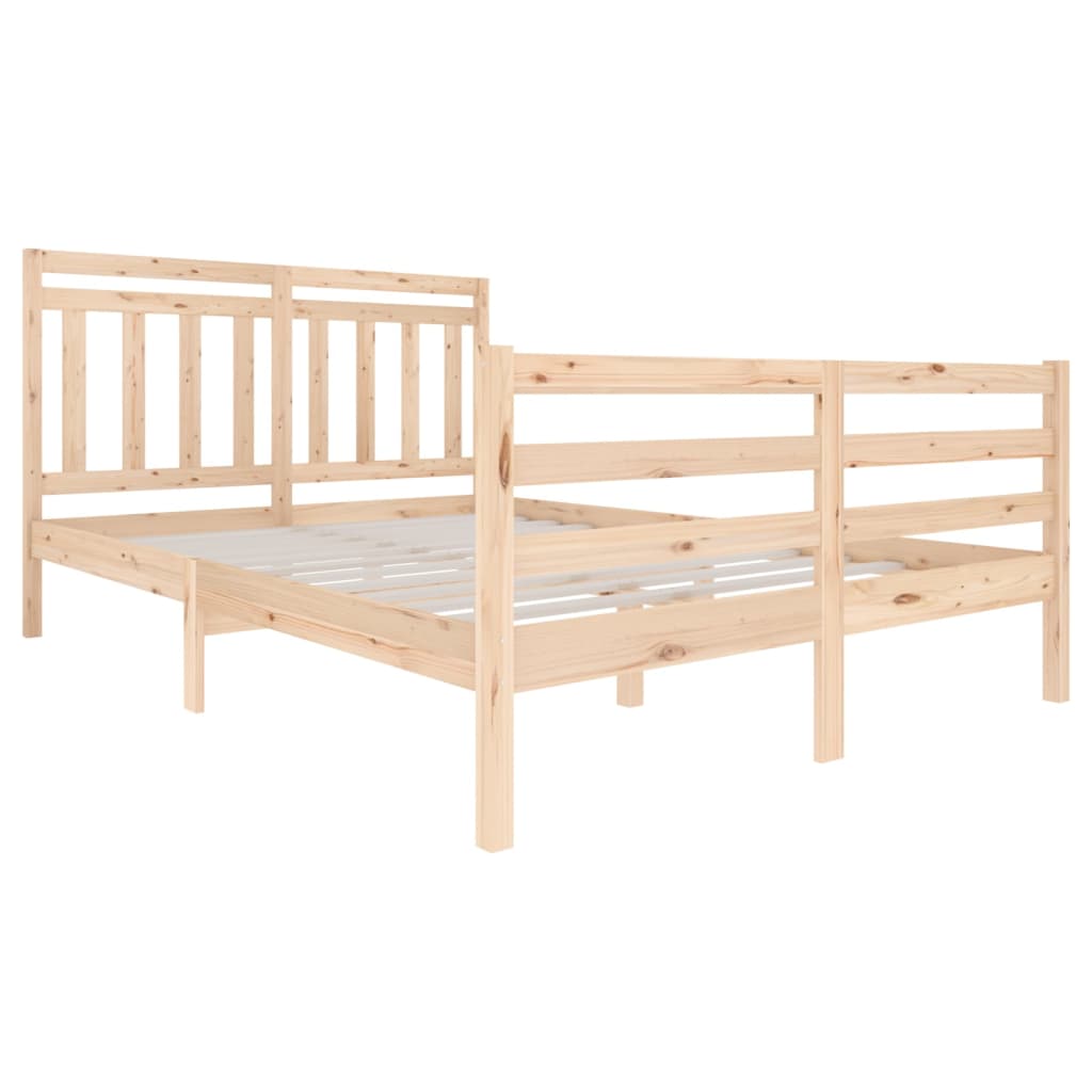 vidaXL Estructura de cama madera maciza 140x200 cm