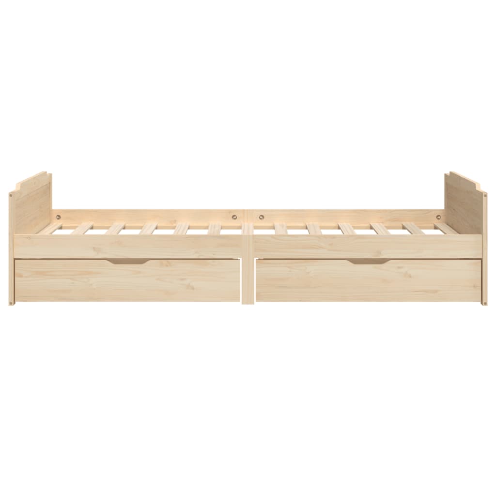 vidaXL Estructura de cama sin colchón madera maciza de pino 90x200 cm