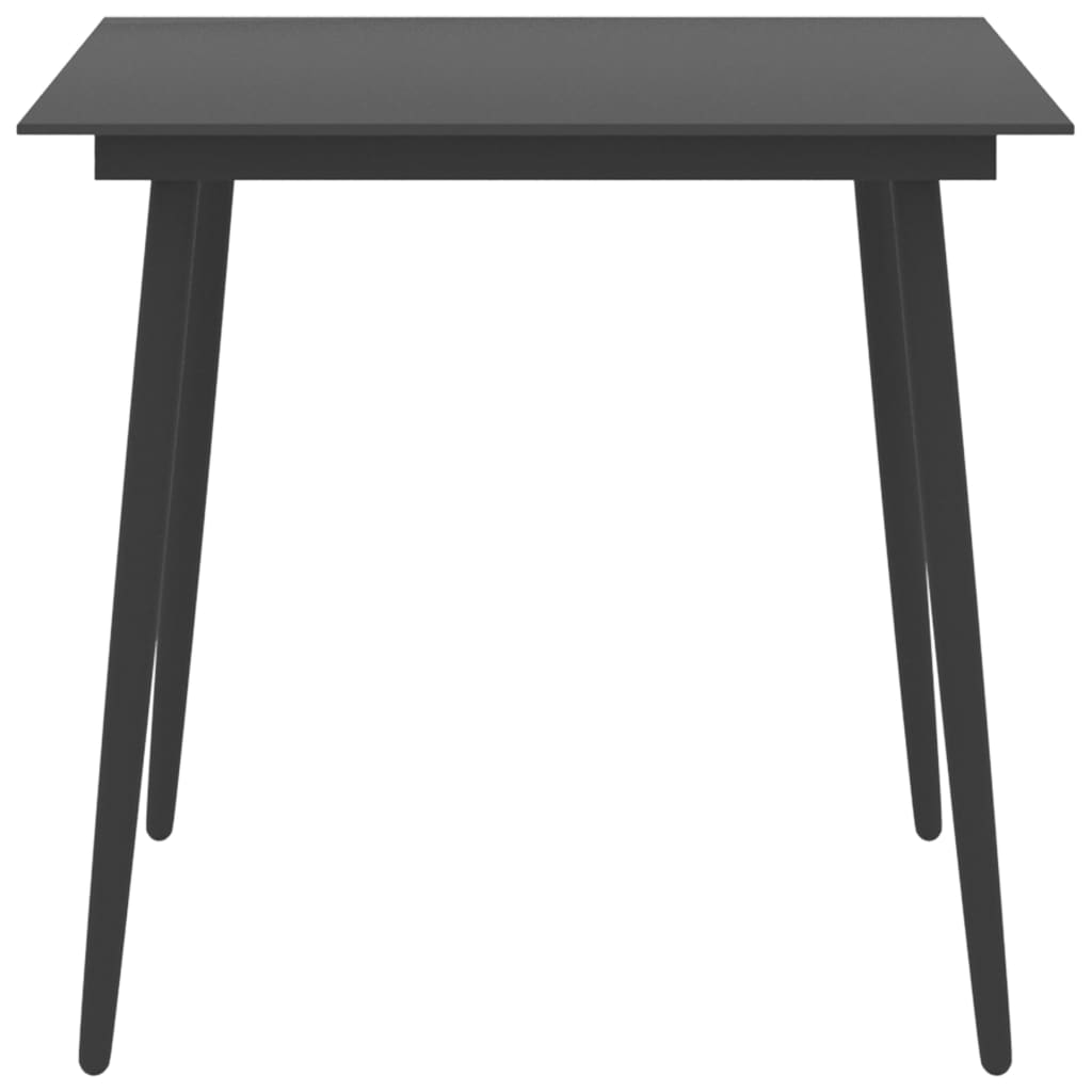 vidaXL Juego de comedor para jardín 5 piezas negro