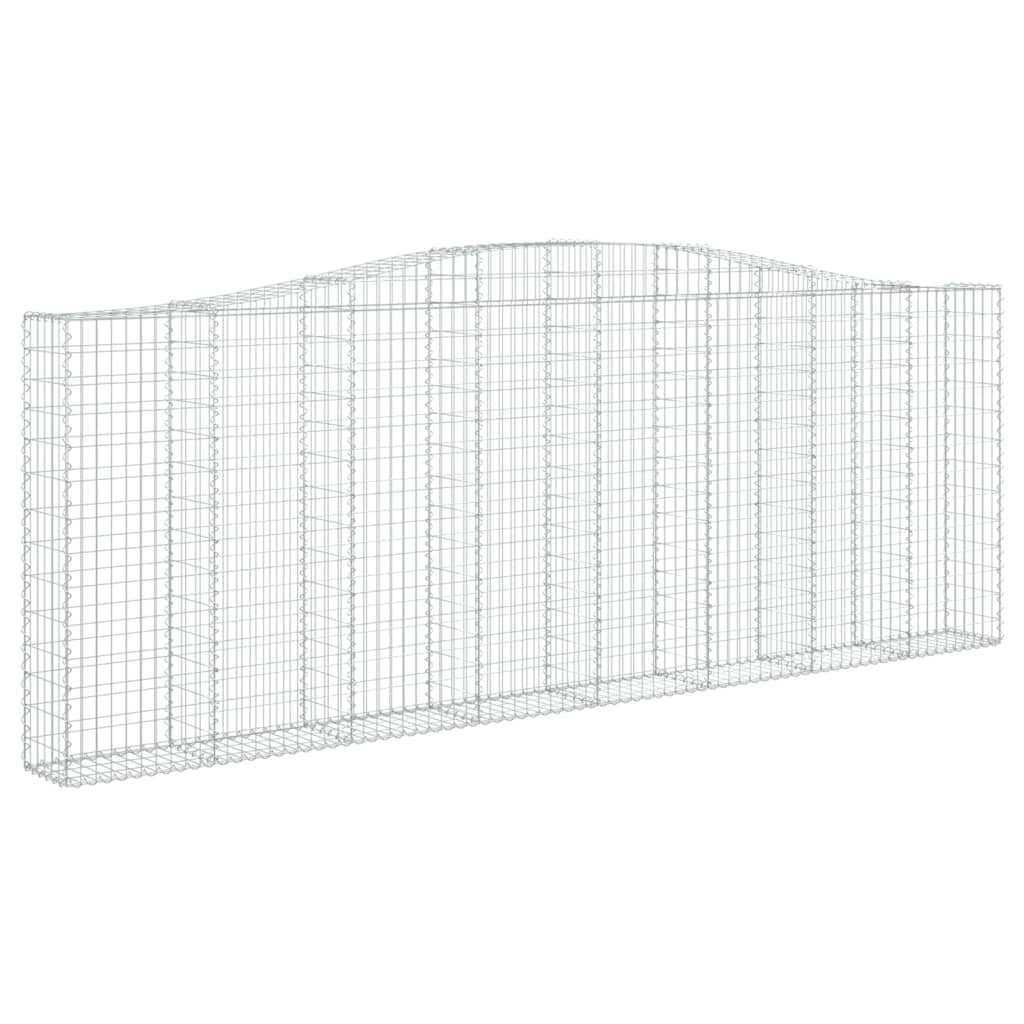 vidaXL Cestas de gaviones 25 uds forma de arco hierro 400x30x140/160cm