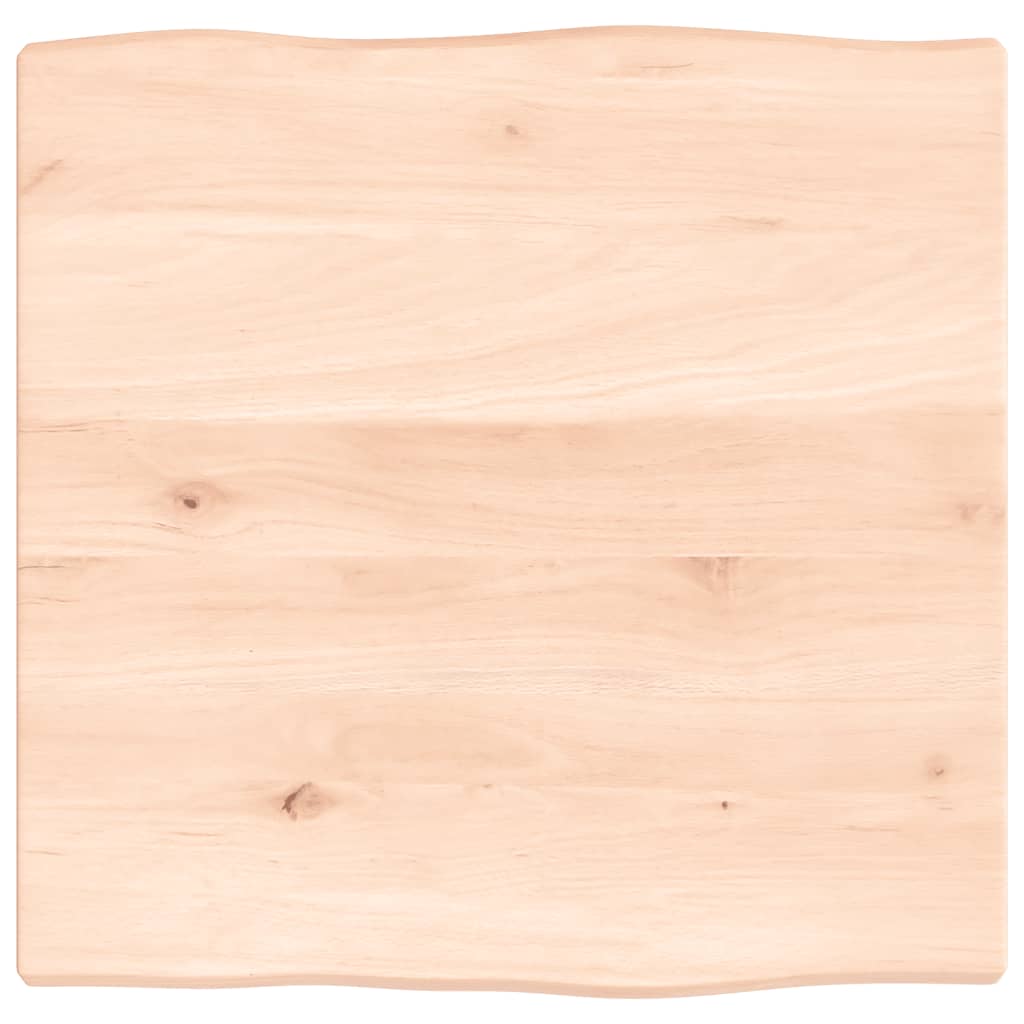 vidaXL Tablero de mesa madera maciza roble borde natural 40x40x2 cm