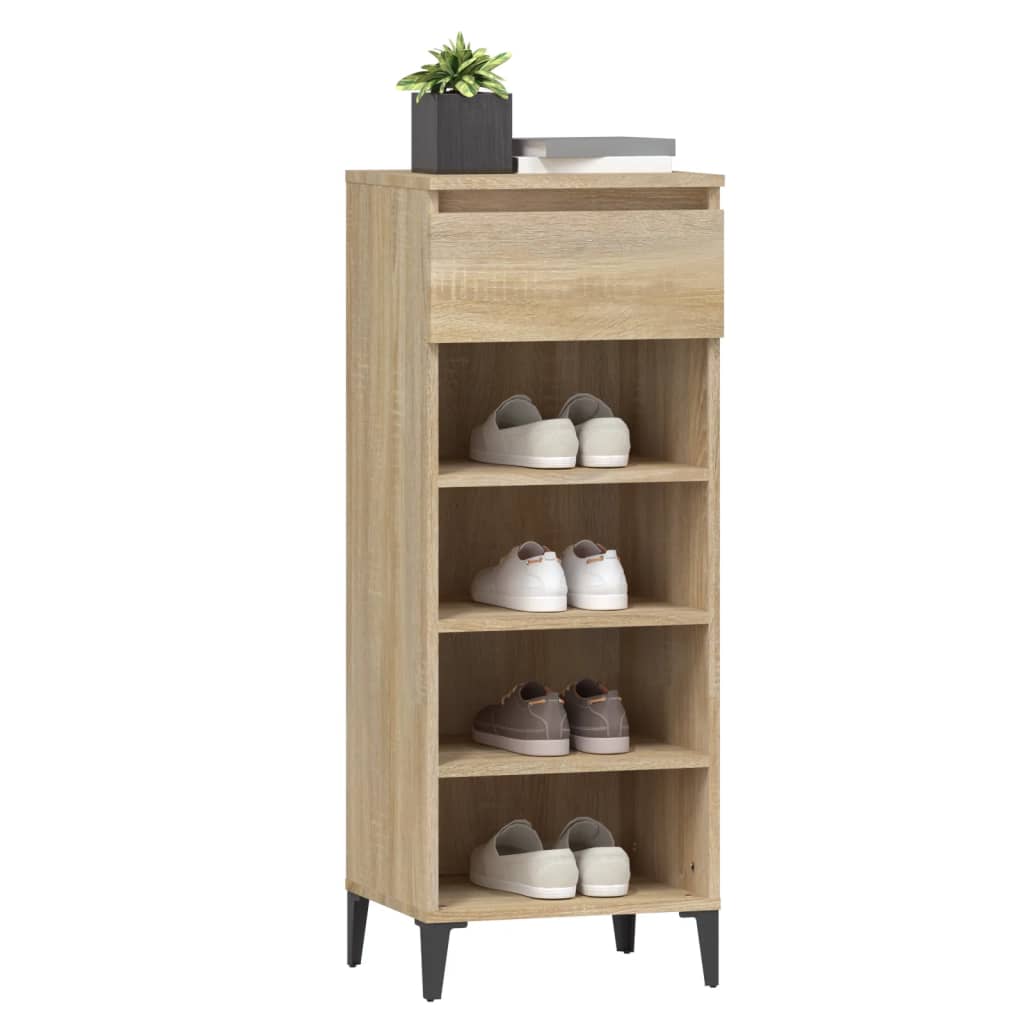 vidaXL Mueble zapatero madera contrachapada roble Sonoma 40x36x105 cm