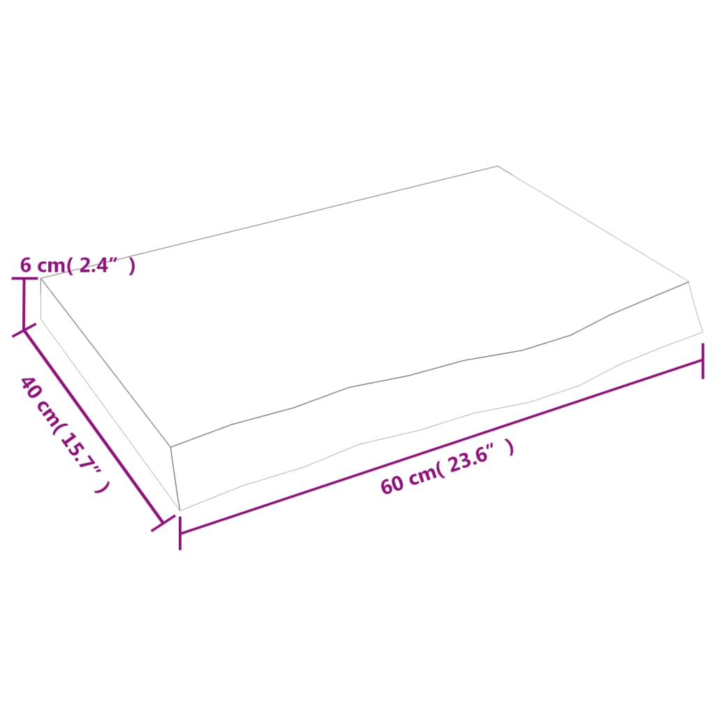 vidaXL Estante pared madera roble tratada marrón claro 60x40x(2-6) cm