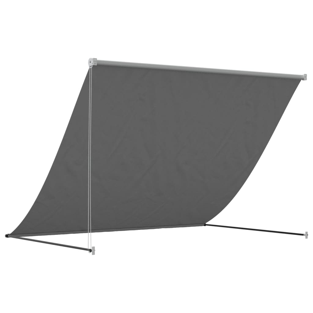 vidaXL Toldo retráctil de tela y acero gris antracita 200x150 cm