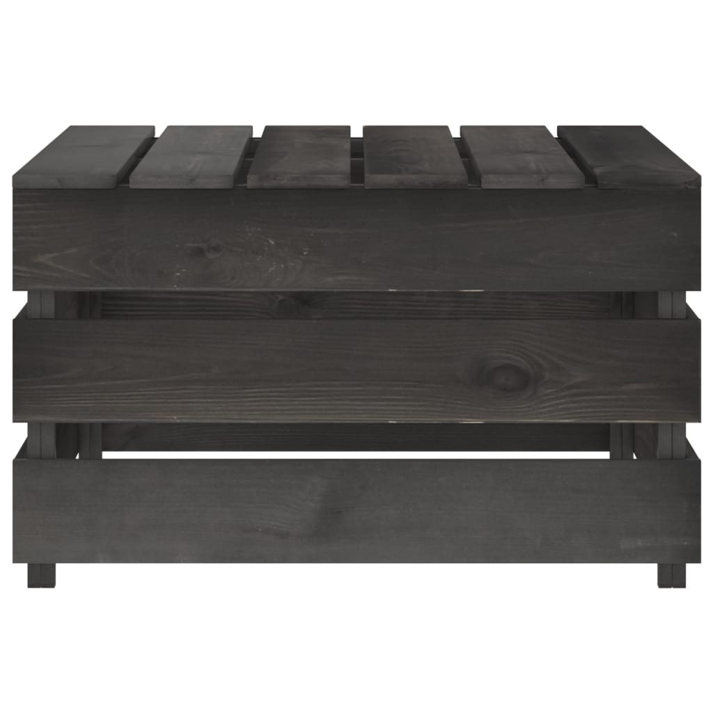 vidaXL Set de muebles de jardín 12 pzas madera de pino impregnada gris