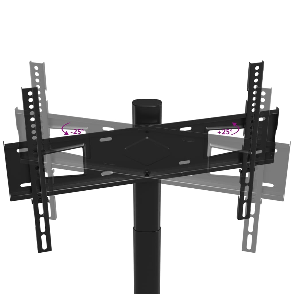 vidaXL Mueble de TV de esquina 1 nivel para 32-65 pulgadas negro