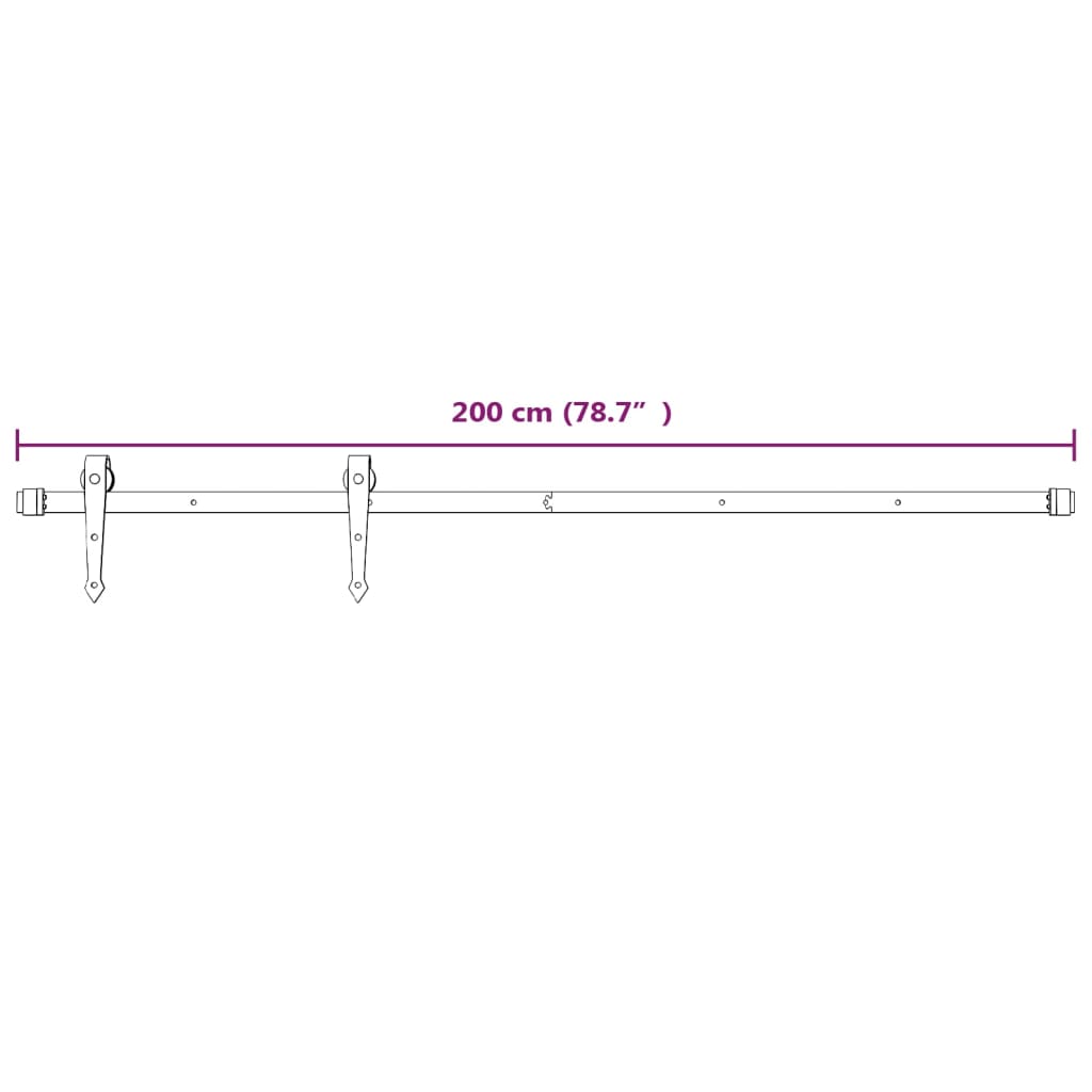 vidaXL Puerta corredera con herrajes madera maciza de pino 80x210 cm