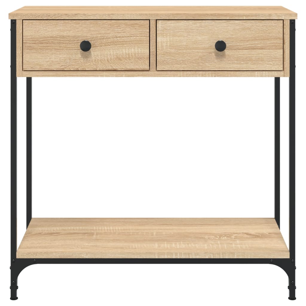 vidaXL Mesa consola madera de ingeniería roble Sonoma 75x34,5x75 cm