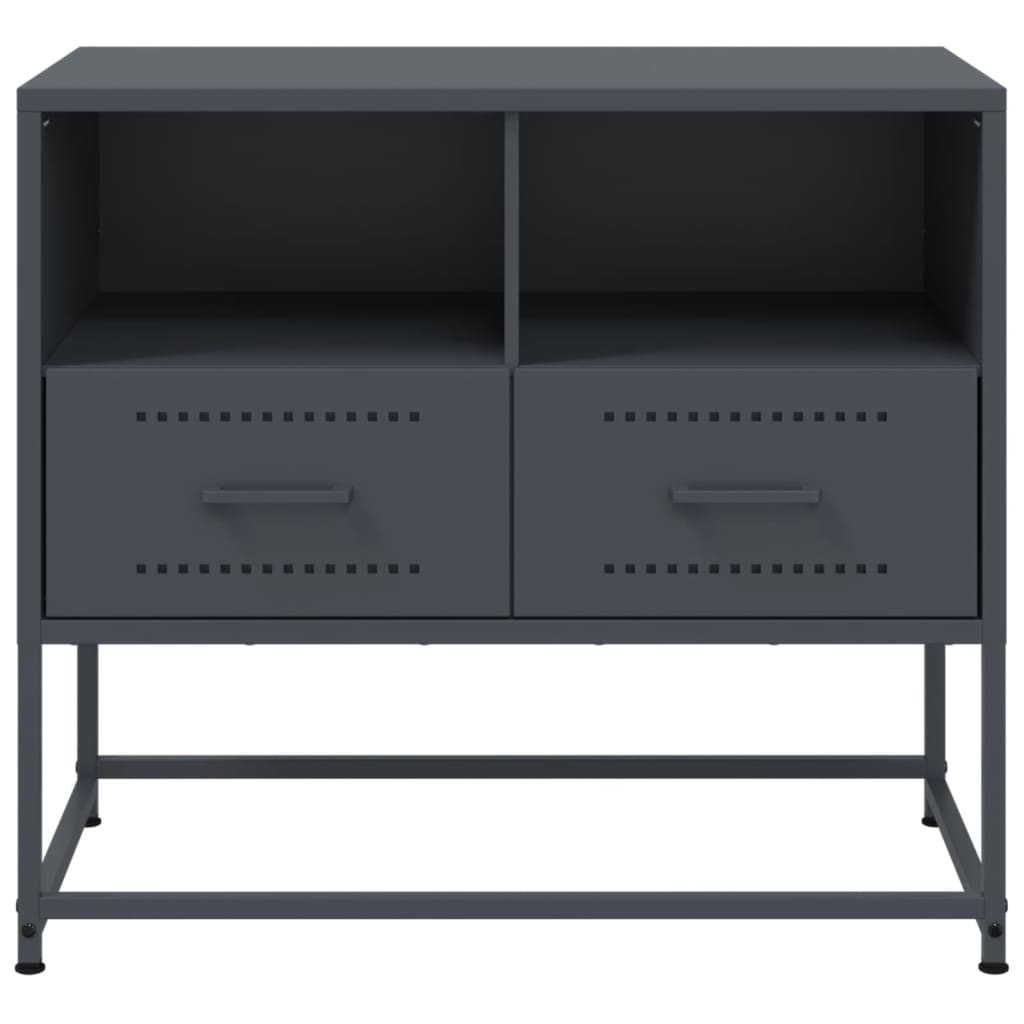 vidaXL Mueble para TV de acero gris antracita 68x39x60,5 cm