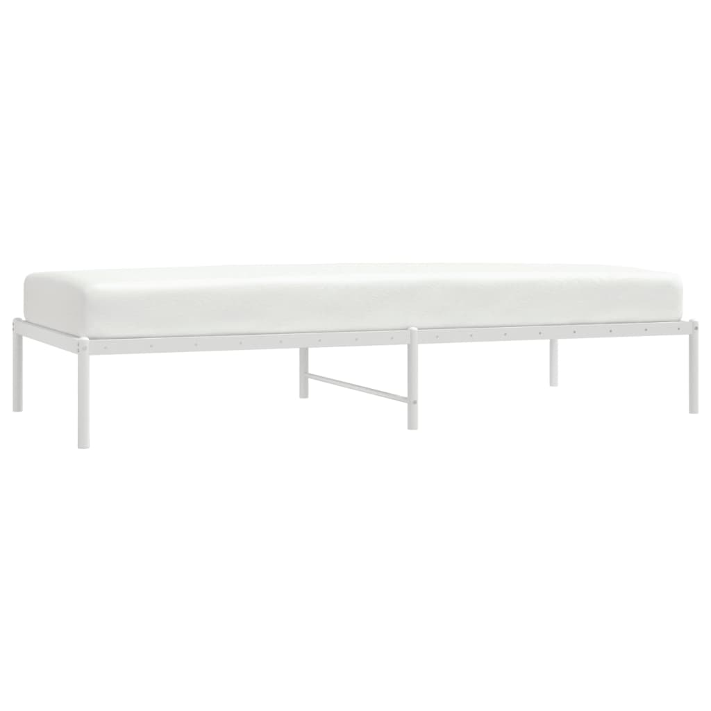 vidaXL Estructura de cama sin colchón metal blanco 90x200 cm